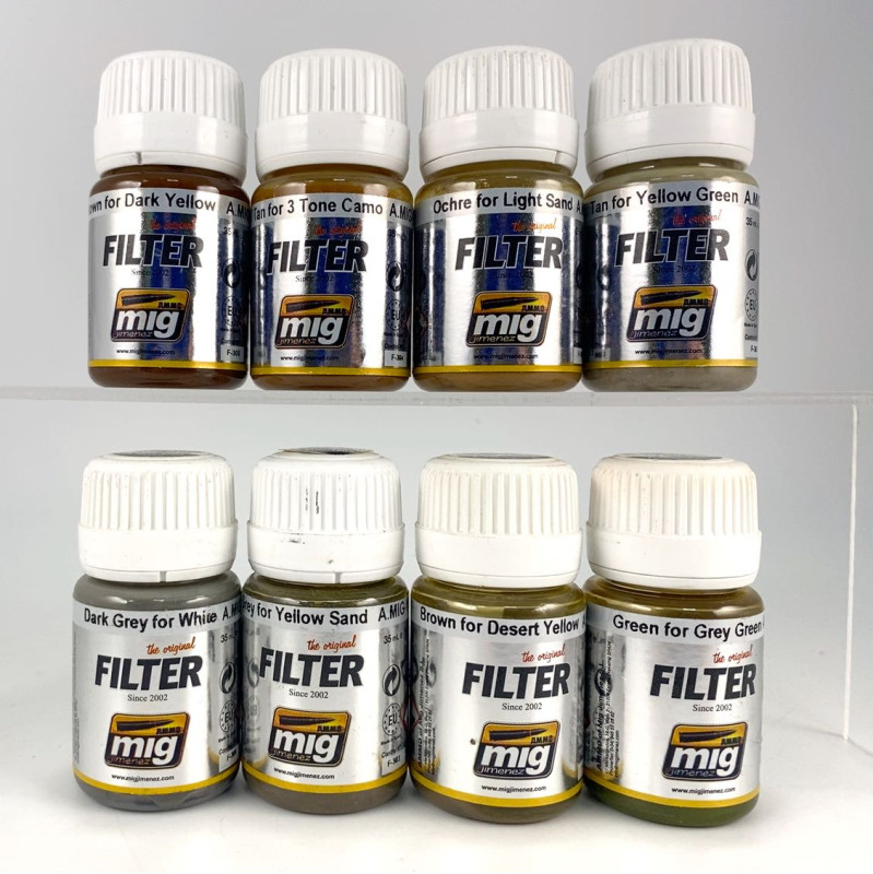 Lot de Peintures MIG Enamel Mud