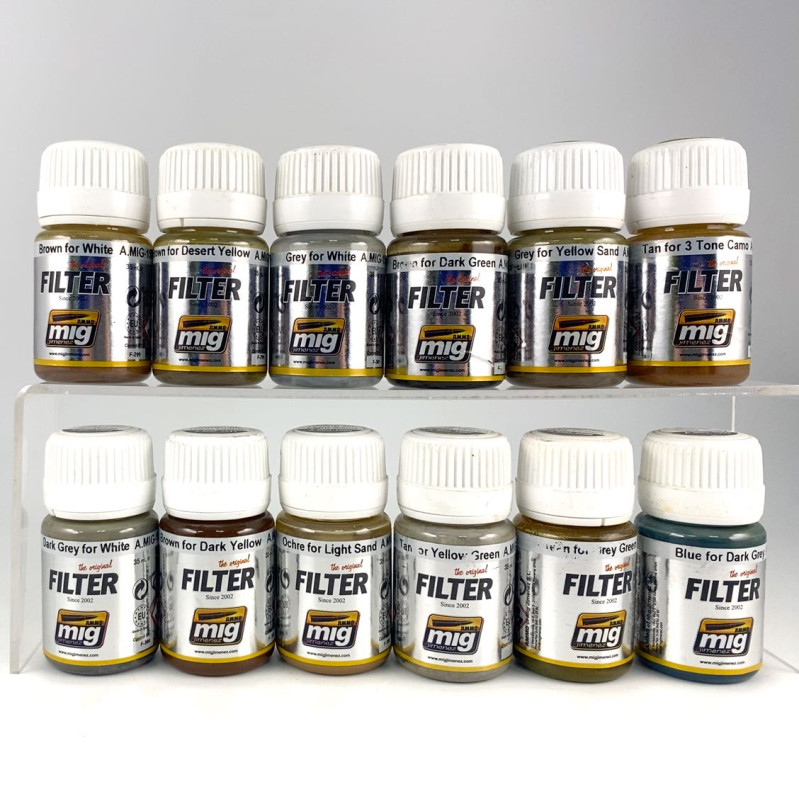 Lot de Peintures MIG Enamel Mud