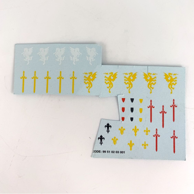 Bretonnian Knights Transfer Sheet incomplet