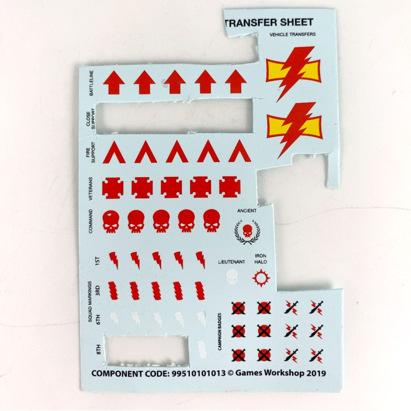 White Scar Primaris Transfer Sheet incomplet