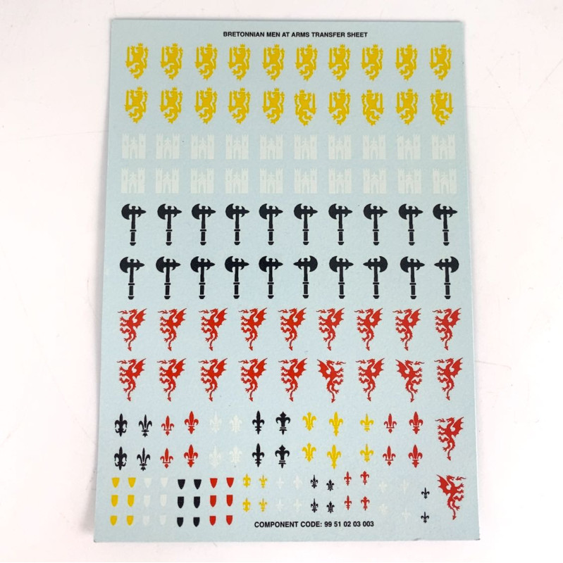 Bretonnian Men at Arms Transfer Sheet