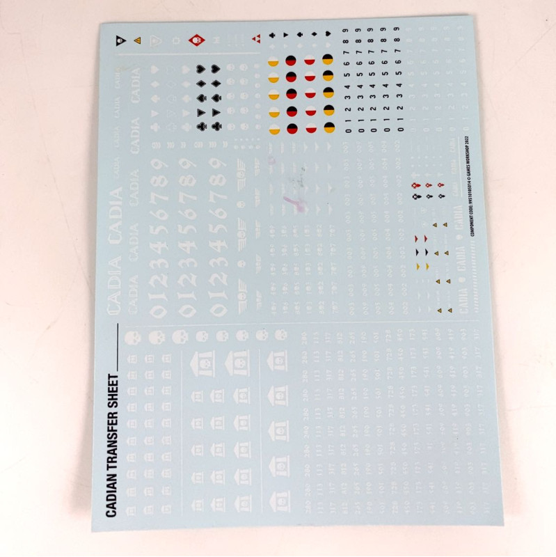 Cadian transfer Sheet