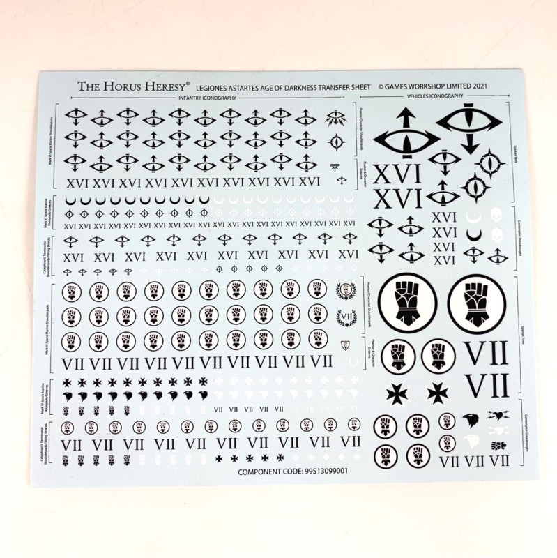 Chaos Space Marine Transfer Sheet