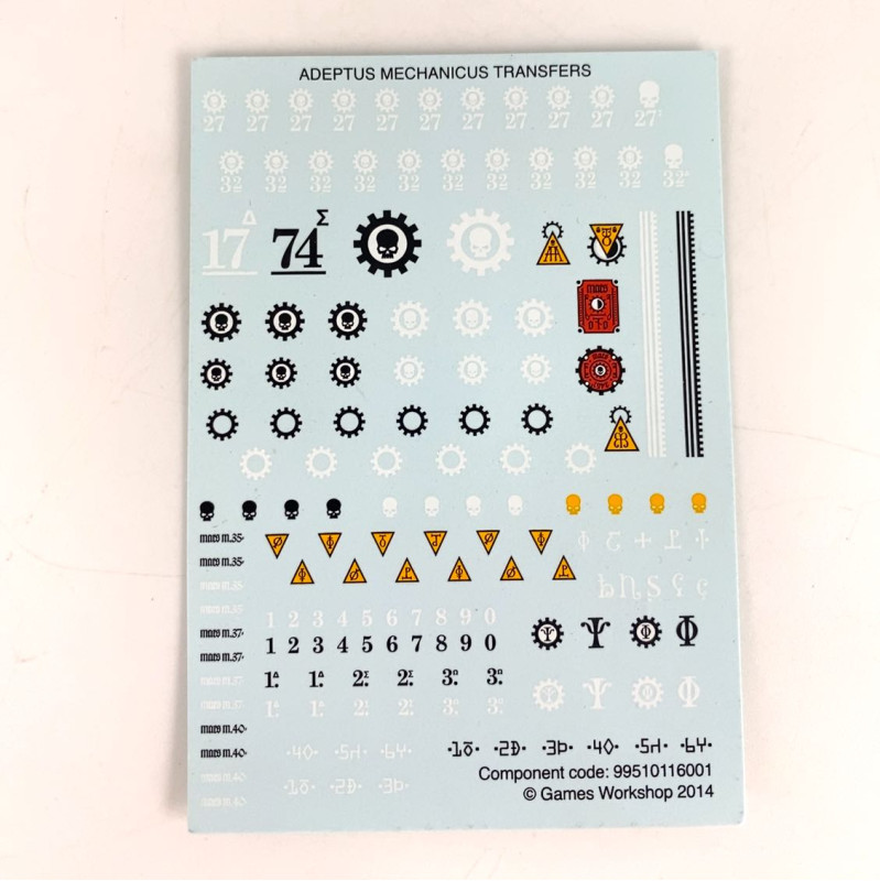 Adeptus Mechanicus Transfer Sheet