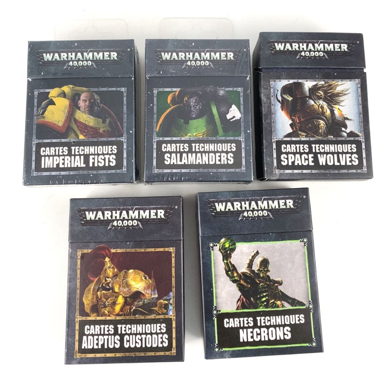 Set of V8 technical cards FR