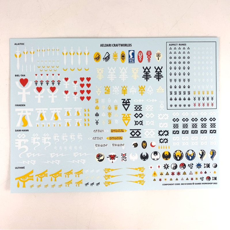 Aeldari Craftworlds Transfer Sheet