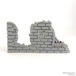 Wall of a Ruined for Wargames, Dioramas, and Model Making
