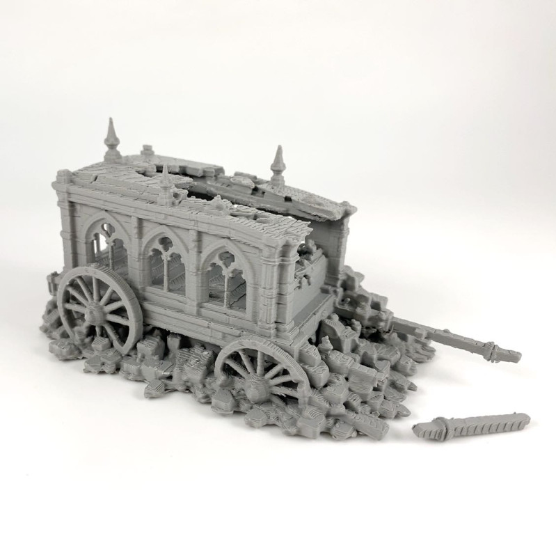 Corbillard Charrette Ruine